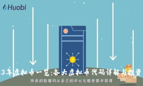 2023年虚拟币一览：各大虚拟币代码详解与投资指南